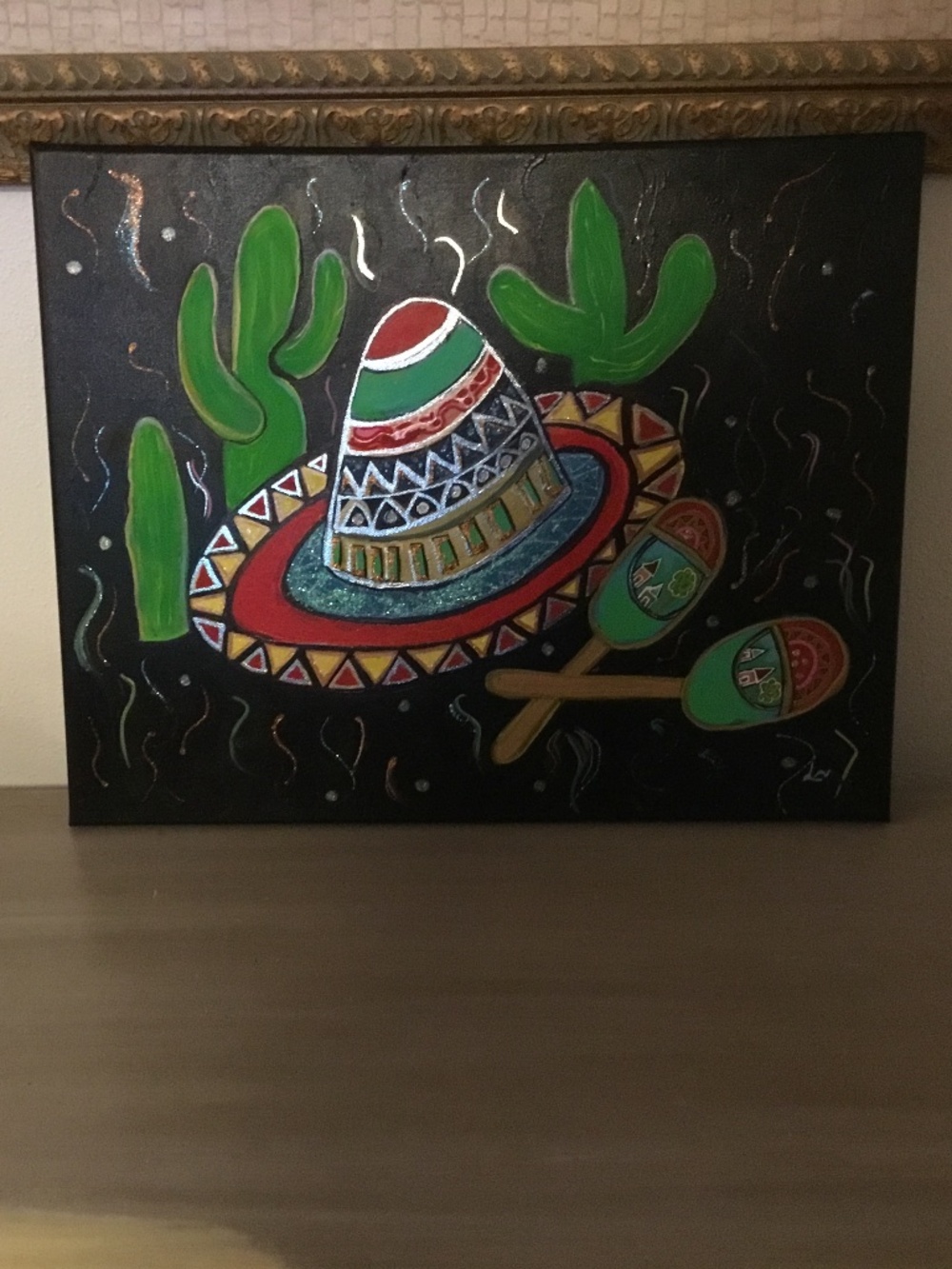 New, La Fiesta 16 X 20 inches acrylic on Canvas - Picture 4 of 4